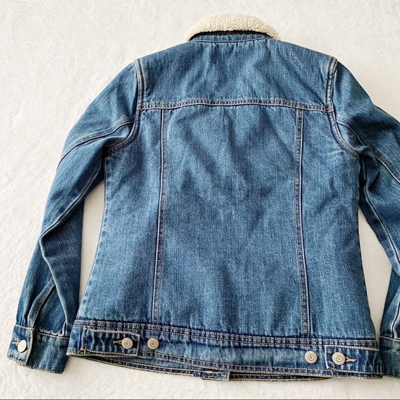 Faux Shearling Lined Jean Jacket - Picture 6 of 8